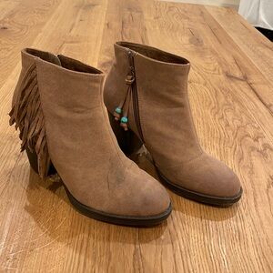 Ariat ankle fringe boots